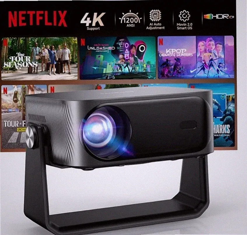 iSinbox YG381 4K Beamer Heimkino Netflix WiFi 6 Bluetooth HDR10 Smart Projektor