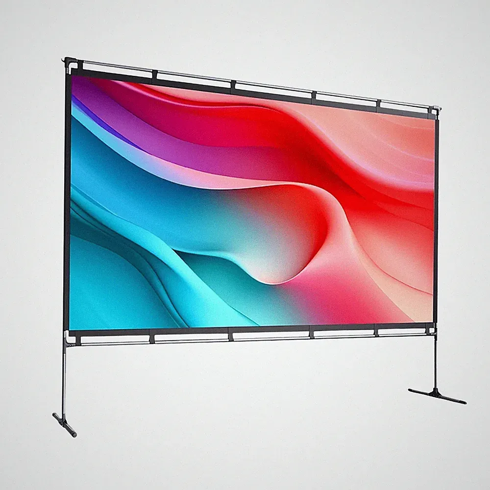 JMGO Tragbare 100" Leinwand für Beamer / Projektor – Leicht & Schneller Aufbau
