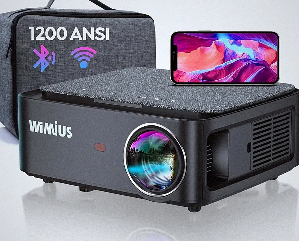 K1 Beamer Full HD 1080P Tragbarer Projektor mit 300 Zoll Bildschirm, 1200 ANSI