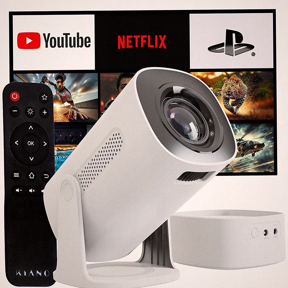 Kiano Vision Projektor led tragbarer Projektor Bluetooth miracast 4k Akku