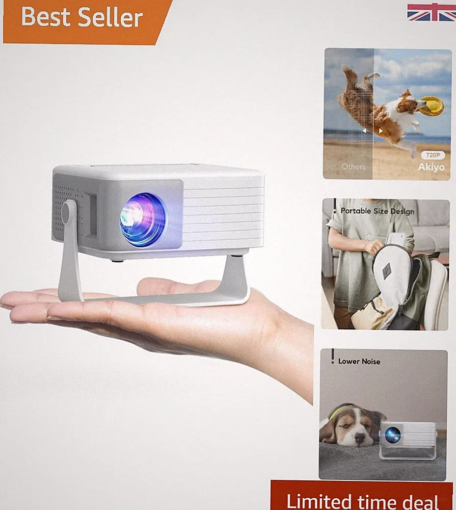 Kleiner, aber leistungsstarker O1 Mini-Projektor - 1080P HD, lange Lampenlebensdauer, immersives Audio