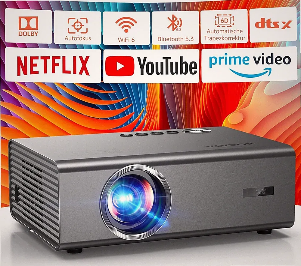 KOGATA GC357 4K Smart Beamer Netflix WiFi6 Bluetooth Auto Fokus Dolby HDR HDMI