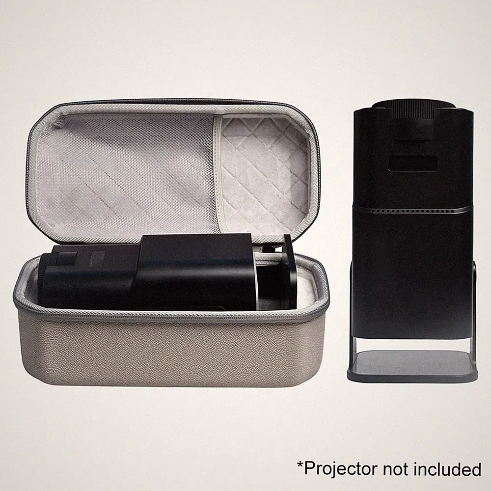 Kompakte EVA Projektortasche grau passend für Magcubic HY300 HY320 30 16 13,5 C