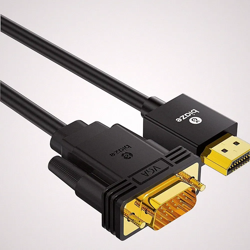 Kompaktes HDMI zu VGA Adapter Kabel, 1.8M - Für Desktop, Projektor, Xbox & mehr