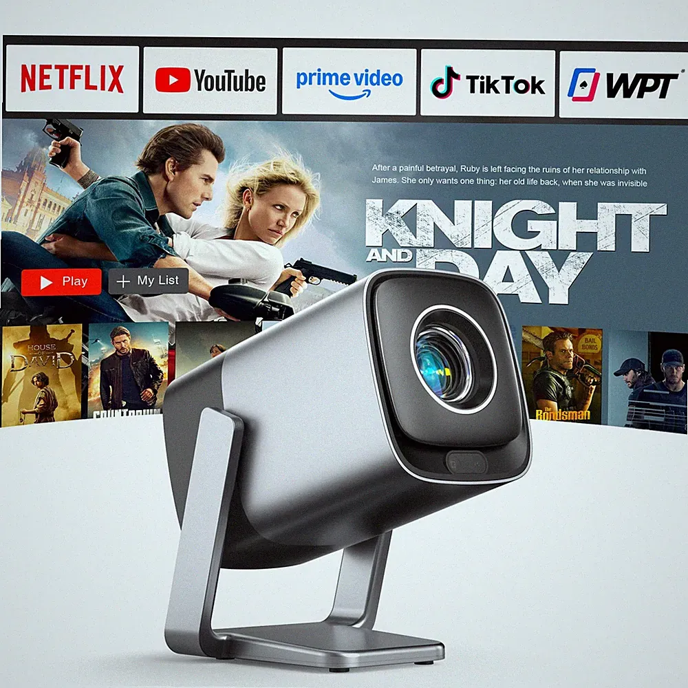 [Kompatibel mit Netflix & TOF Echtzeit-Fokus] XuanPad Mini Smart Projektor...