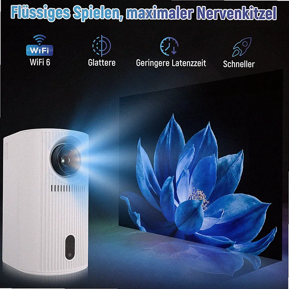 KOTSREN 4K 1080P FHD WIFI-6 Bt5.4 Projektor Android TV Heimkino Mini Tragbar