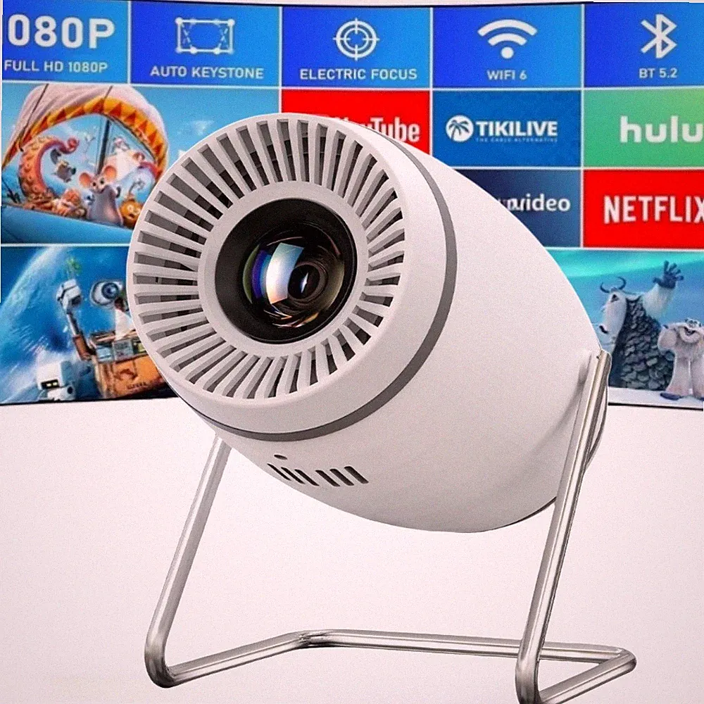 KOTSREN Projektor Heimkino 4K 1080P FHD WiFi Bluetooth Android TV 120"