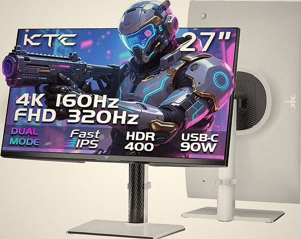 KTC 4K Gaming Monitor 27 Zoll Dual Mode 4K 160Hz FHD