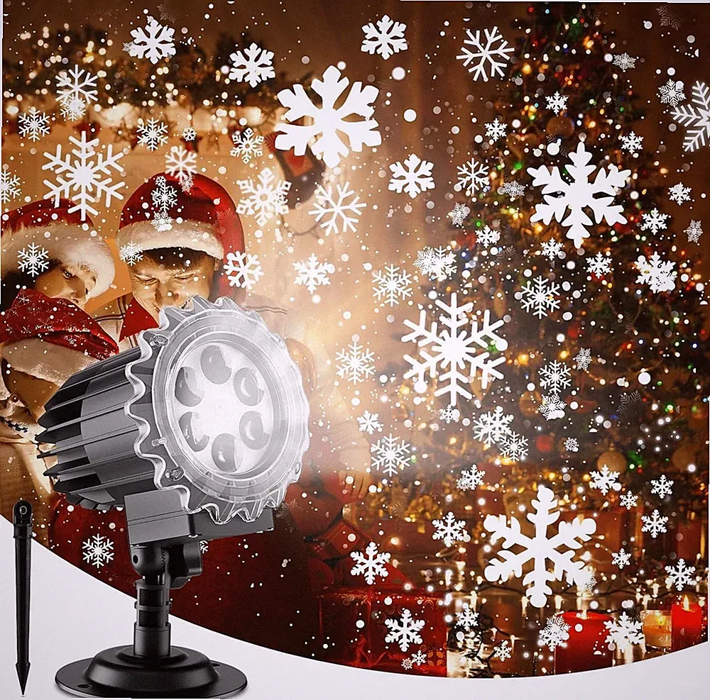 Laser Projektor Strahler Weihnachtsbeleuchtung für Weihnachtsschmuck Schneeflocken