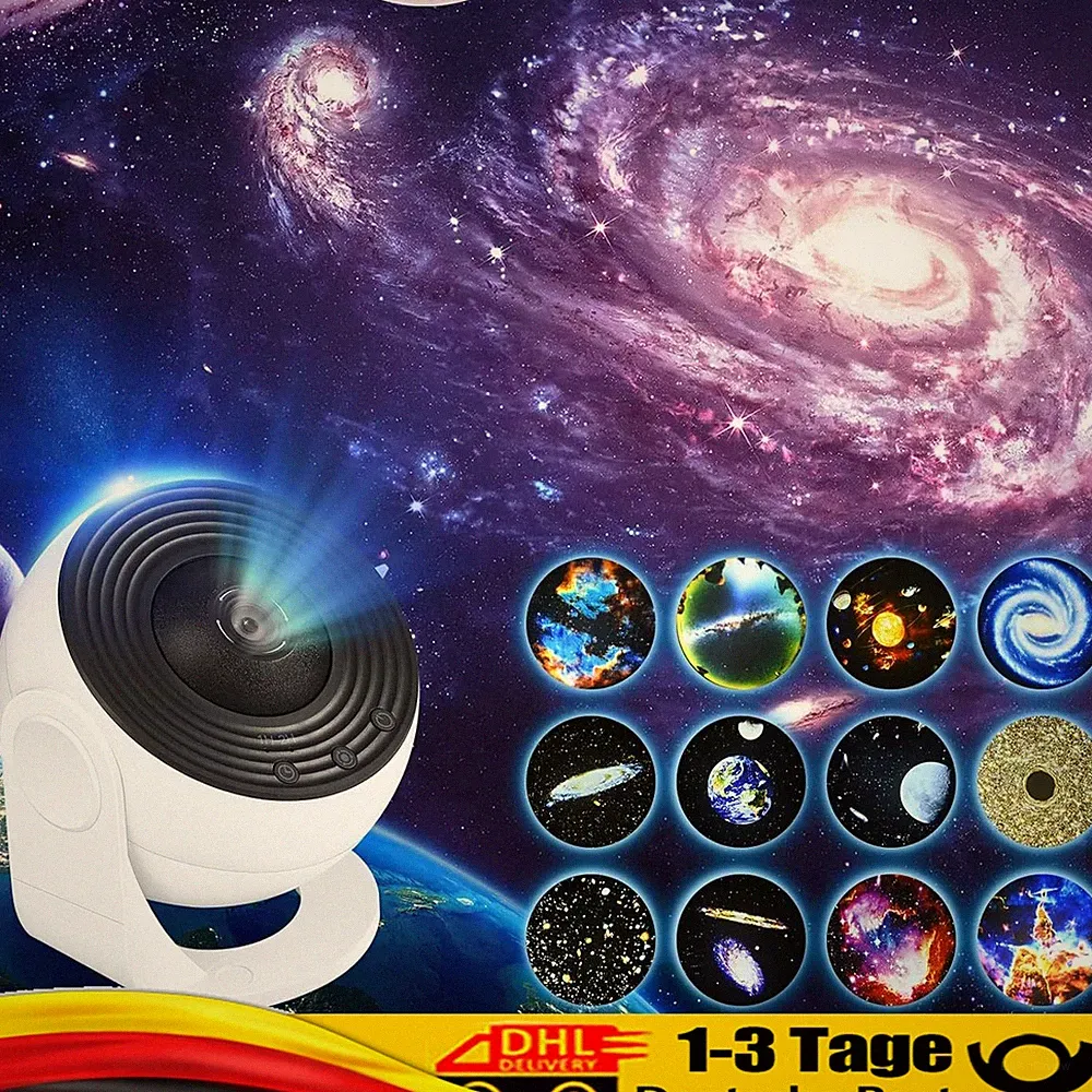 LED Galaxy Projector Starry Night Light Moon Star Sky Nebula Projection Lamp