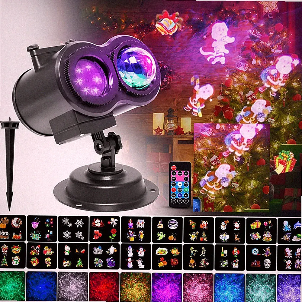 LED Laser Projektionslampe Weihnachten Halloween Muster Garten Projektor Licht