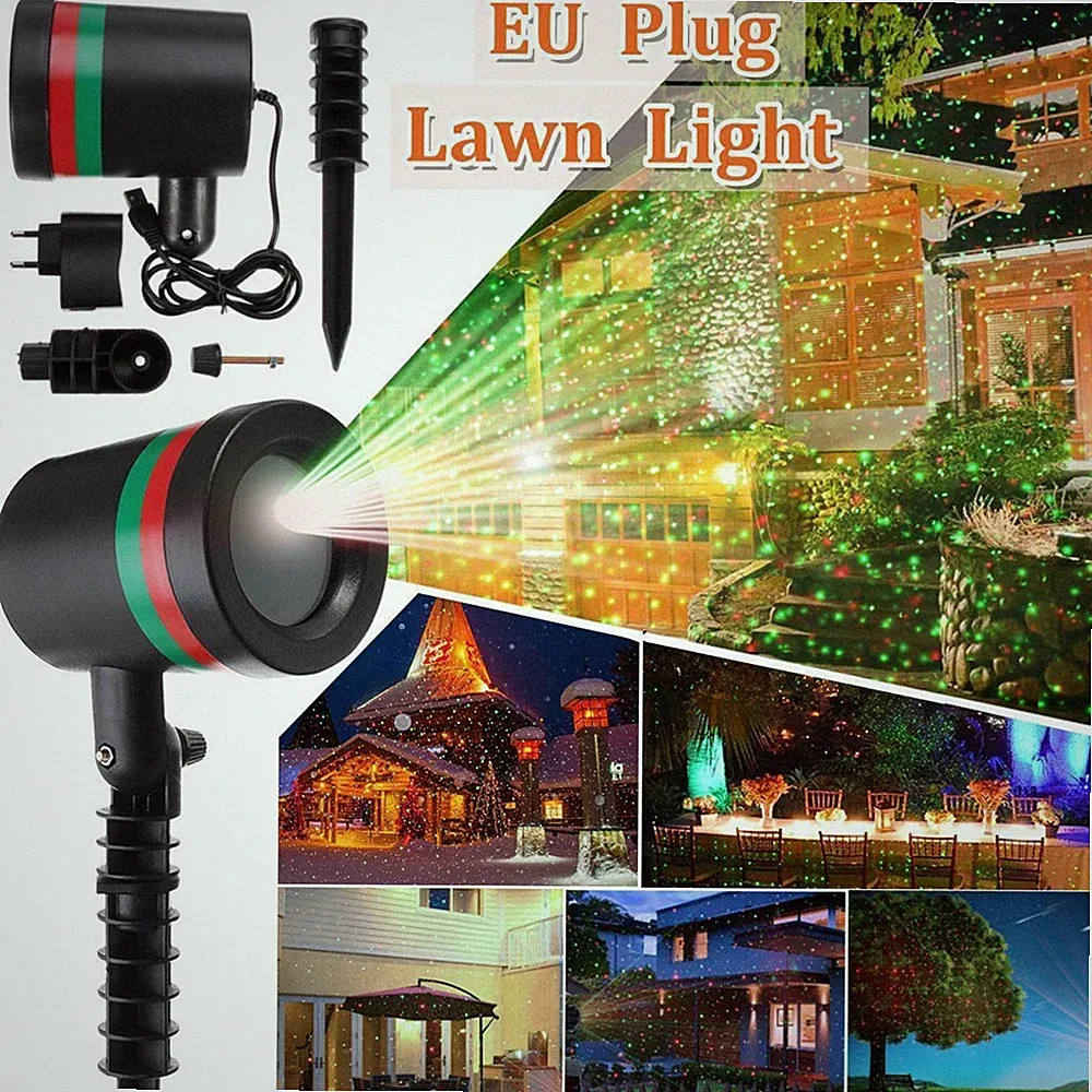 LED Laser Projektor Licht Xmas Gartenlicht Weihnachten Moving Laser Lampe Dekor
