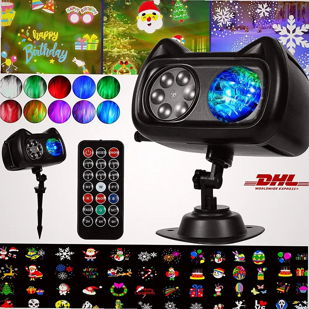 LED Laser Projektor Weihnachten Licht 72 Muster Xmas Außen Party Garten Dekor
