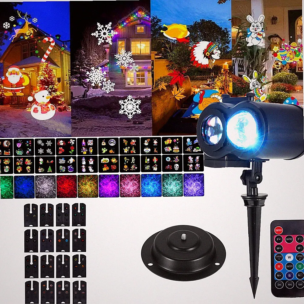 LED Laser Projektor Weihnachten Licht Garten Außen Innen Wand Projektionslampe