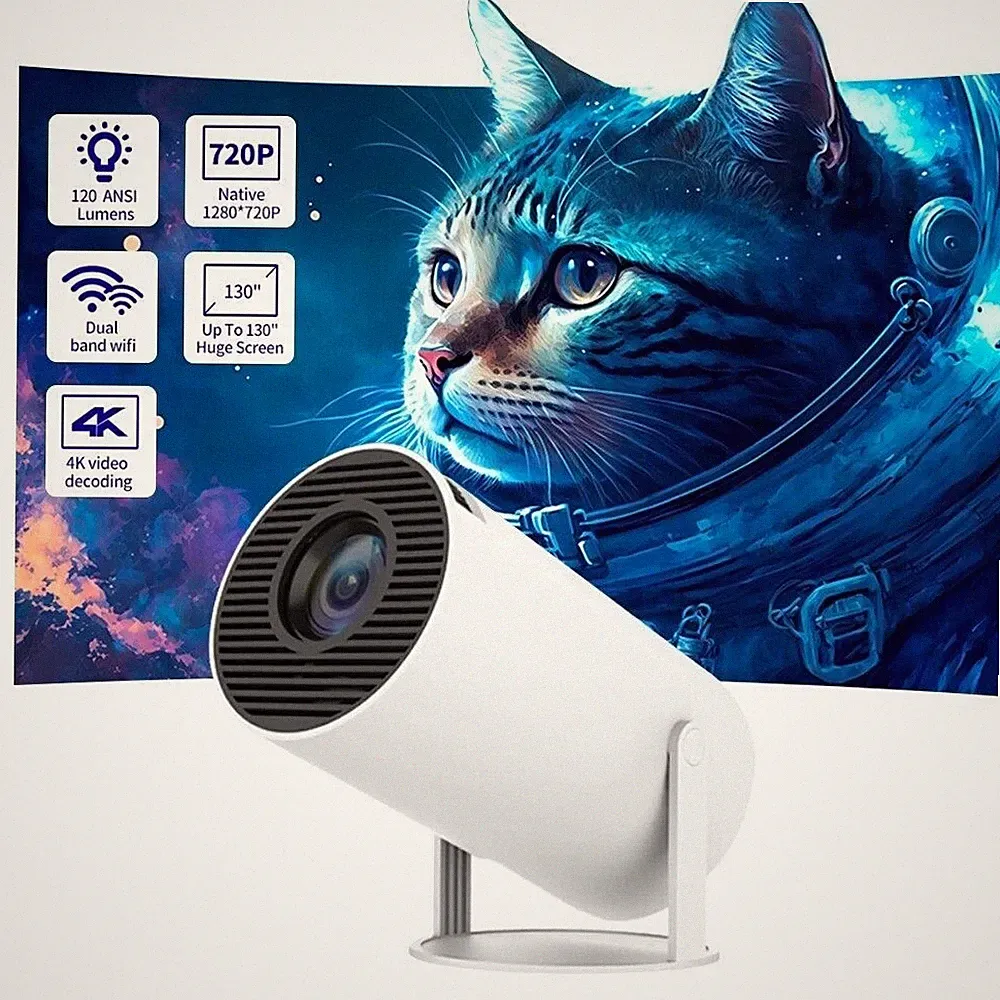 LED Mini Beamer 4K UHD Heimkino Projektor 5G WiFi Bluetooth Android Taschenkino