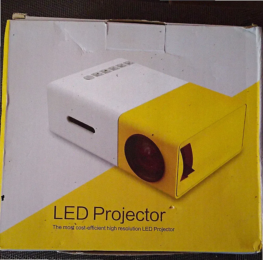 LED Projector Mini Desktop-Heimkino-Beamer TFT LCD 320x240 AV Weiß/Gelb FB