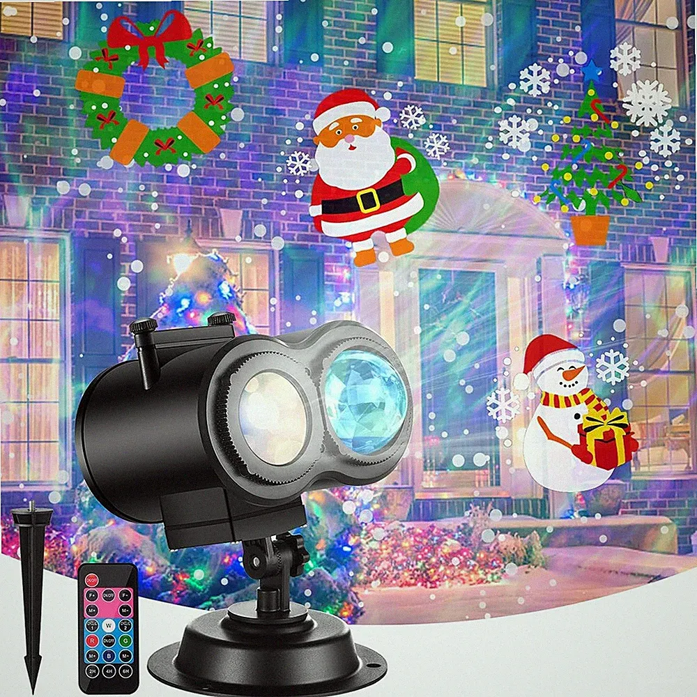 LED Projektor Laser Licht Weihnachten Halloween Deko Party Garten Außen & Innen