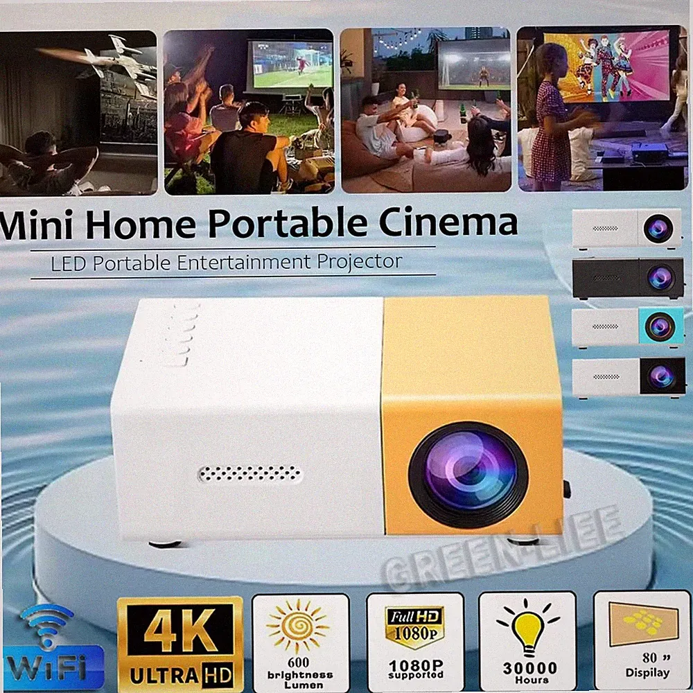 LED Projektor Mini LED Beamer Heimkino Multimedia HD/AV/USB Für Camping Hause