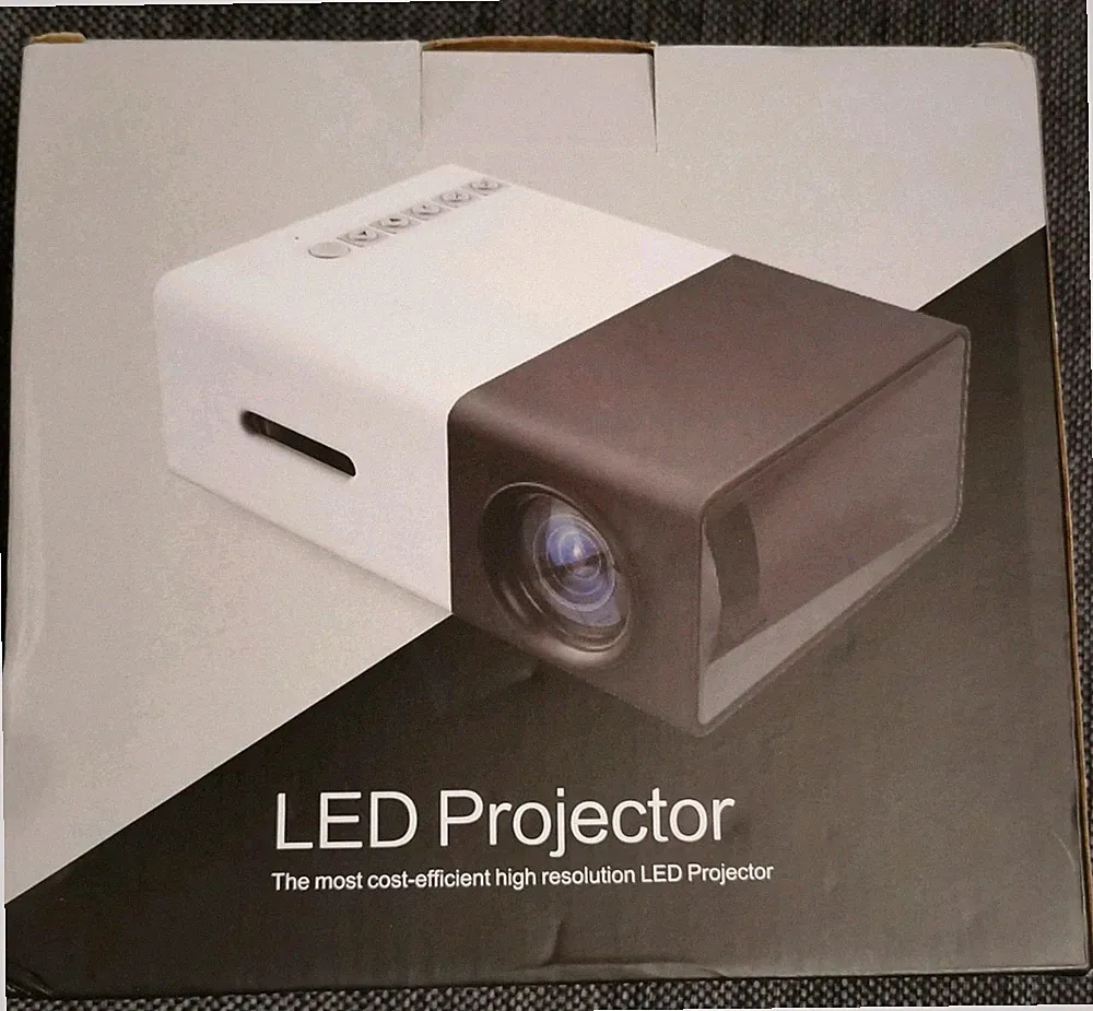 LED Projektor Schwarz Weiß