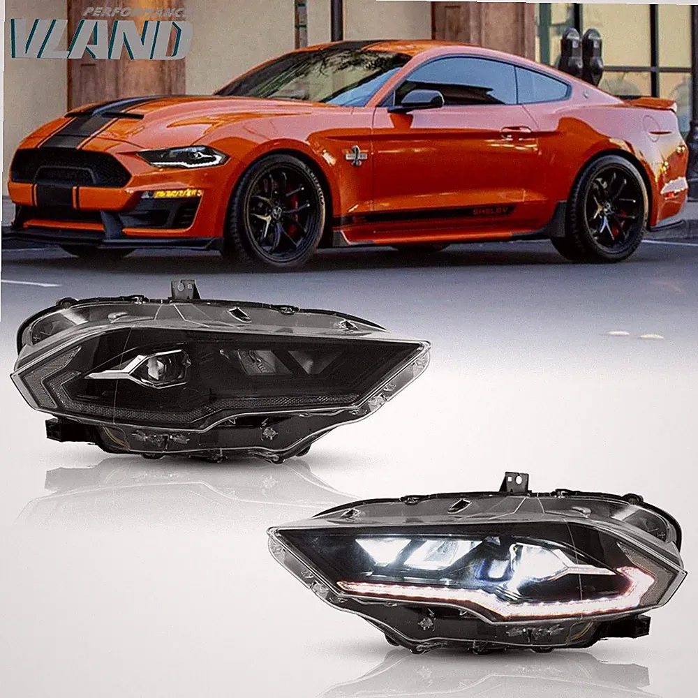 LED-Scheinwerfer Für 2018 2019 2020 2021-2023 Ford Mustang Sequenzieller Blinker