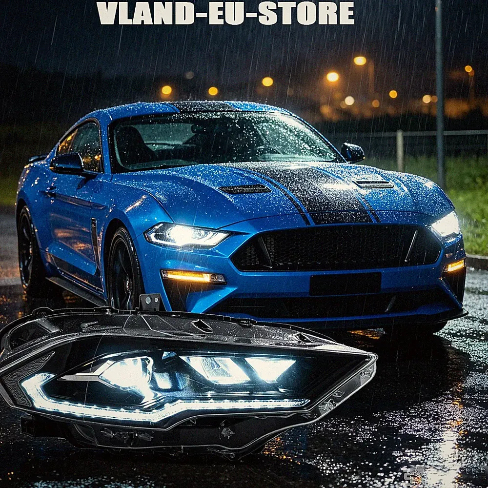 LED Scheinwerfer Für 2018-2023 Ford Mustang Voll LED Projektor-Scheinwerfer L+R