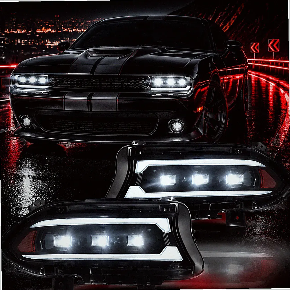 LED-Scheinwerfer Tagfahrlicht & Startanimation für Dodge Charger 2015-2023 Paar