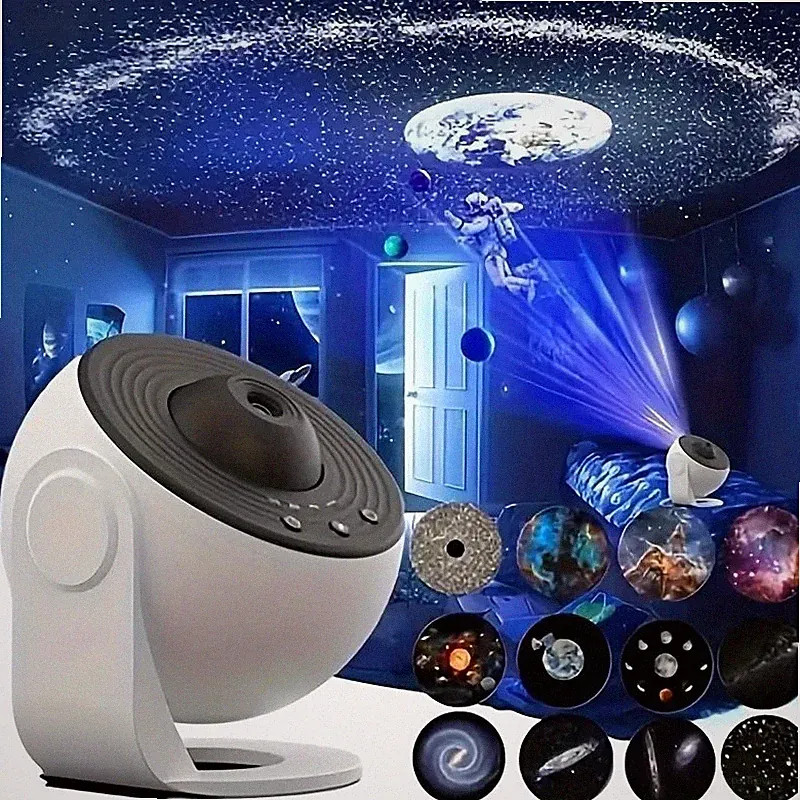 LED Sternenhimmel Projektor, HD Skylight Projector, 12 in 1 Planet Discs Galaxy