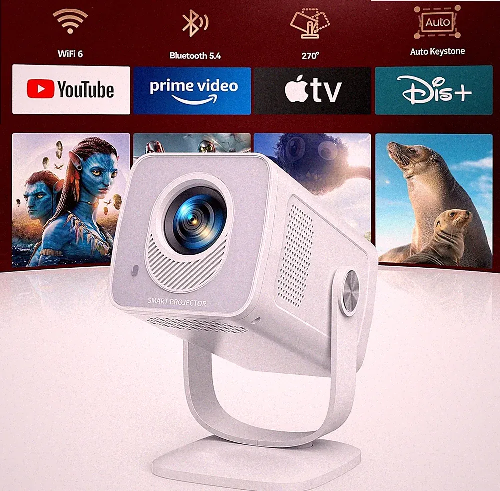 Leichter intelligenter Projektor - 4K-Unterstützung, Bluetooth & atemberaubende Bildqualität