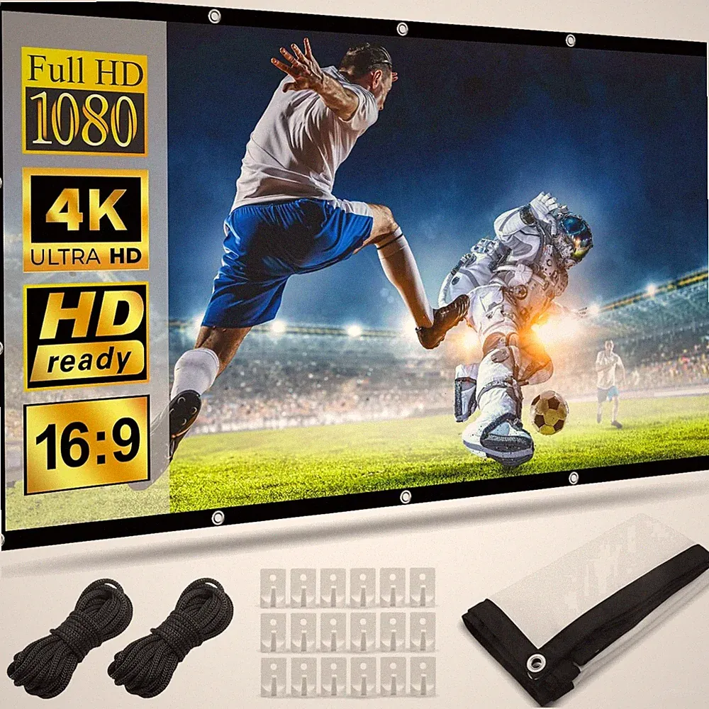 Leinwand Beamer 100 Zoll doppelseitig outdoor 16 9 4K