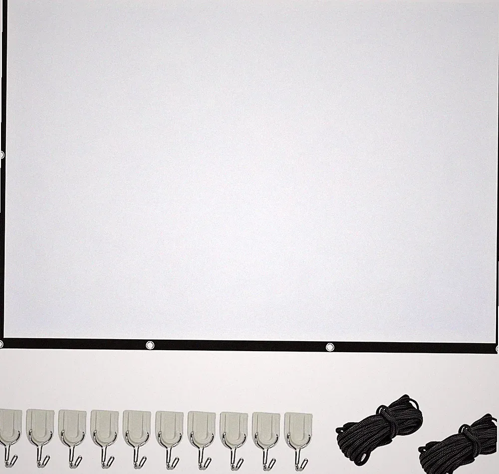 Leinwand Beamer 100 Zoll, faltensicher, verbessertes Design, 16:9, 4K/1080P/3D