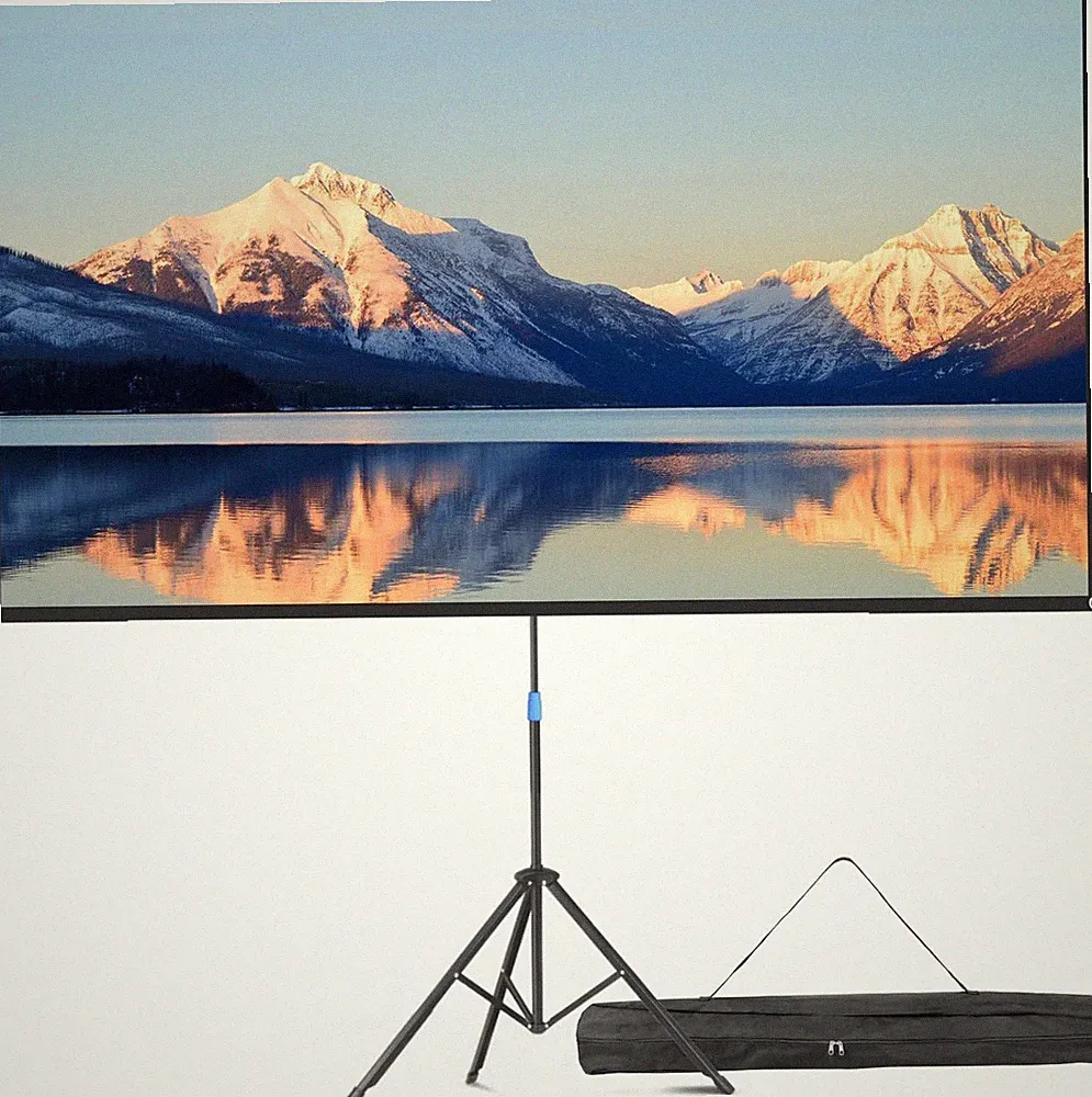 Leinwand Beamer 80 Zoll 4K HD 16:9 Tragbar für Heimkino Camping Freizeit
