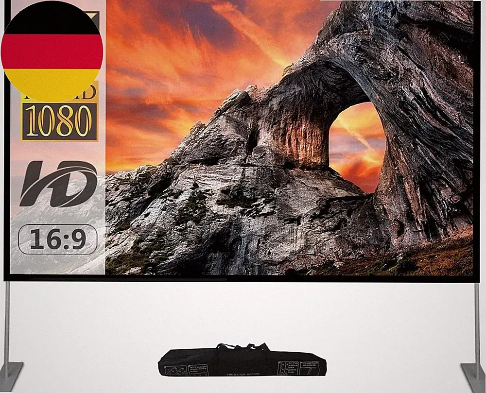 Leinwand Beamer Mit Stand 100 Zoll Outdoor Projektor Leinwand Indoor Filmleinwan