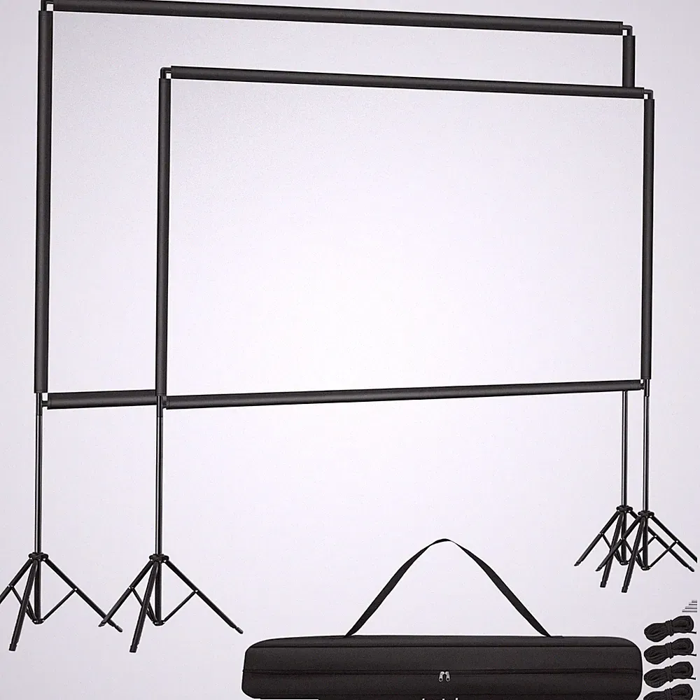 Leinwand Projektionswand Stativ faltbar 16:9 Format 4K HD kinoreif winkel 160 cm