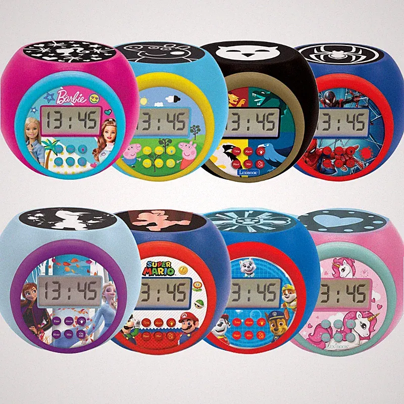 LEXIBOOK KINDER SPIELZEUG NACHTLICHT PROJEKTOR UHR TIMER DISNEY - 8 DESIGNS - RL97