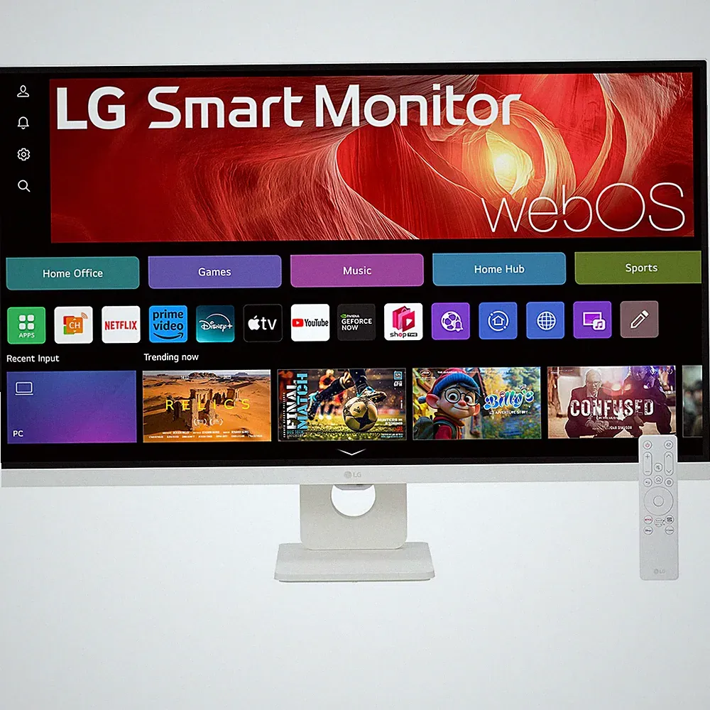 LG 32U721SA-W.AEU Smart Monitor - 4K UHD, webOS, Apple Airplay 2 integrierter Me