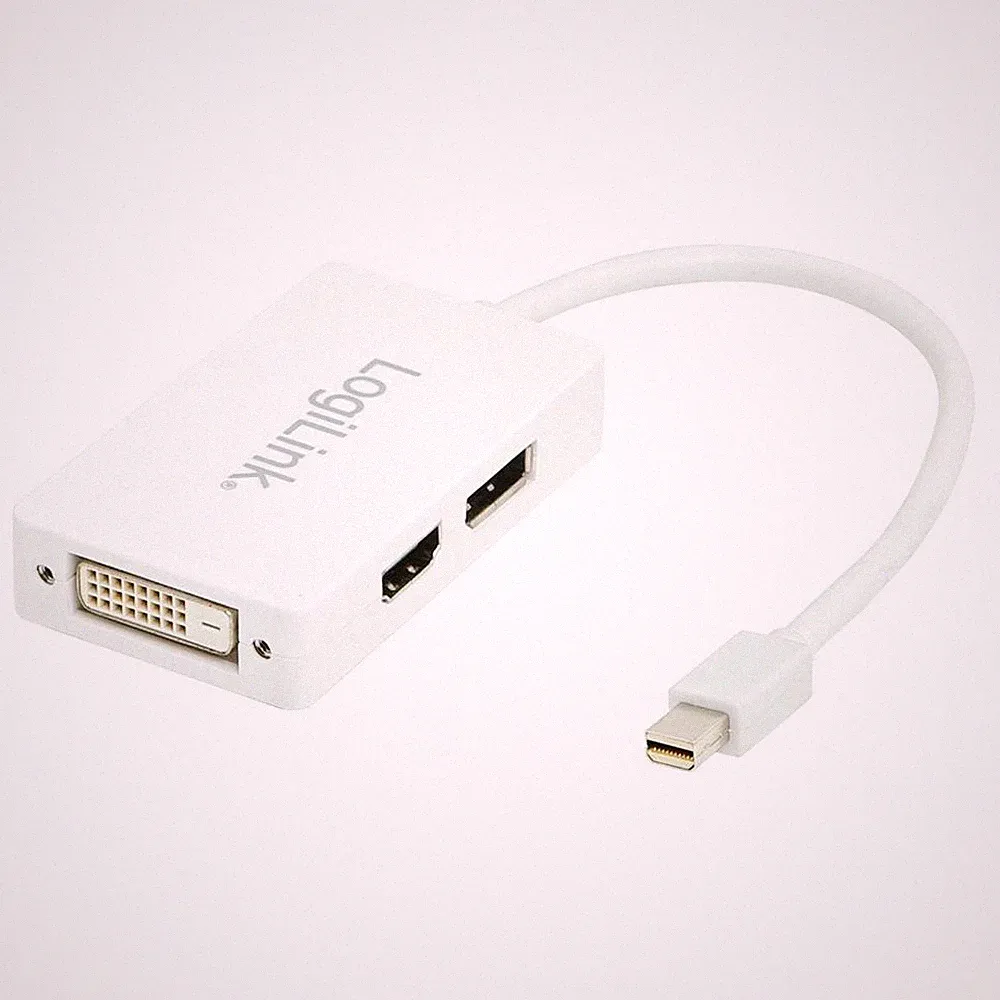 Logilink mini DisplayPort > DVI, DisplayPort, HDMI - Adapter Beamer TV MacBook