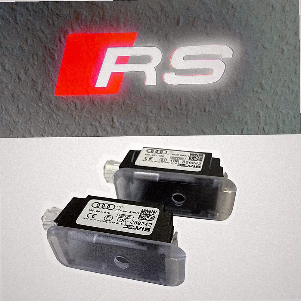 Logo Projektor Türleuchten 2x Original Audi RS LED Einstiegsbeleuchtung Tür
