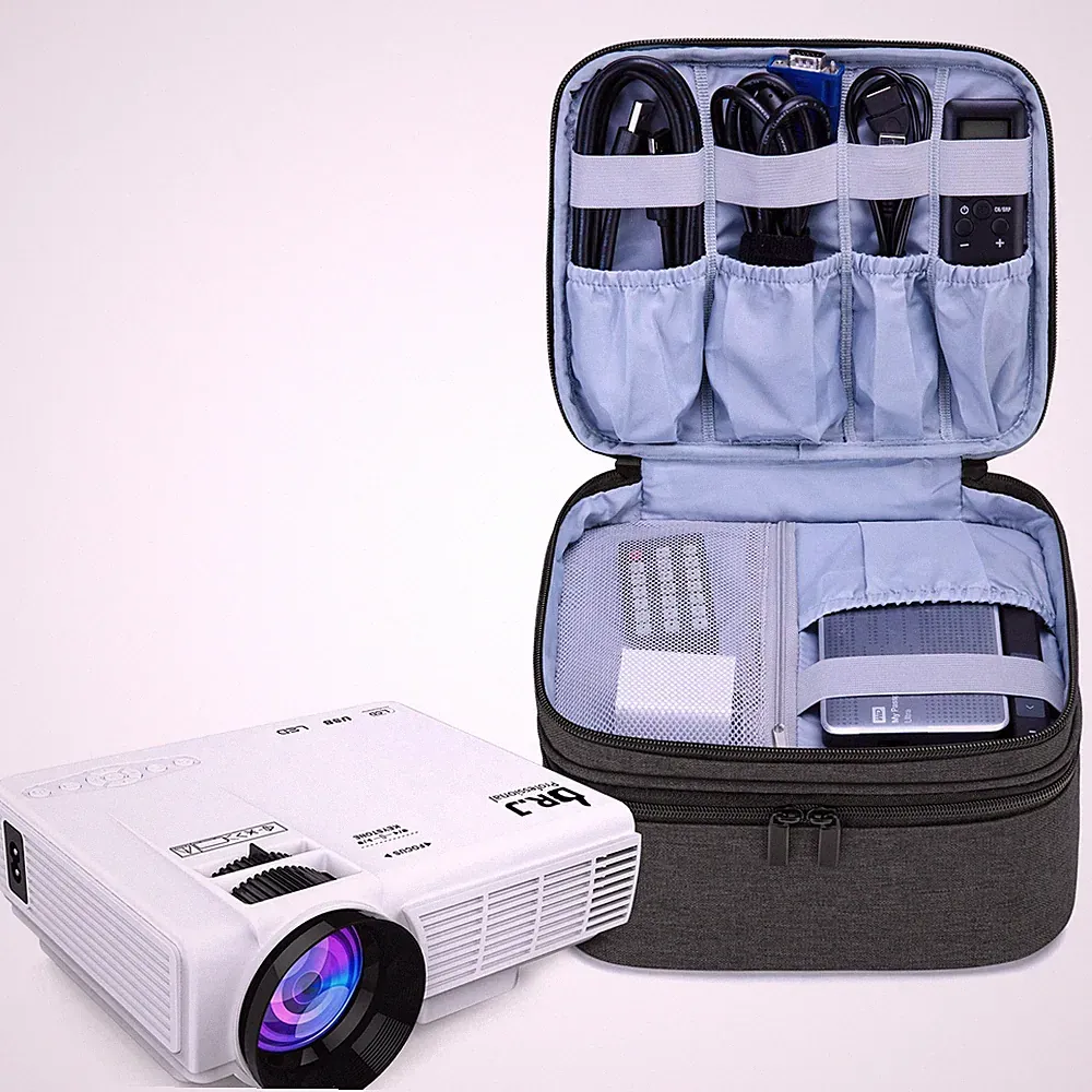 Luxja Projektortasche für Mini 9,25 Zoll x 5,5 x 7,75 Zoll, schwarz