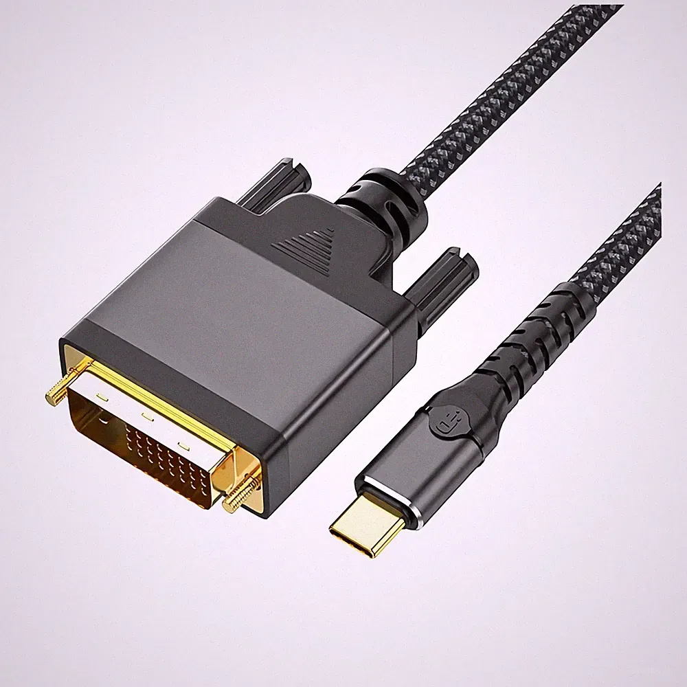 M59 USB-C auf DVI 24+1 Kabel 2m Adapter Full HD 4K für Monitor Beamer TV Display