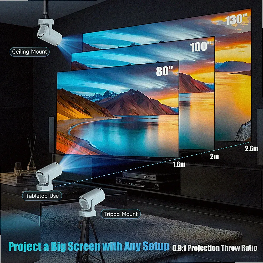 Magcubic 4K HY300 Pro + Projektor Eingebauter 5-W-Lautsprecher 1280 * 720P Andro