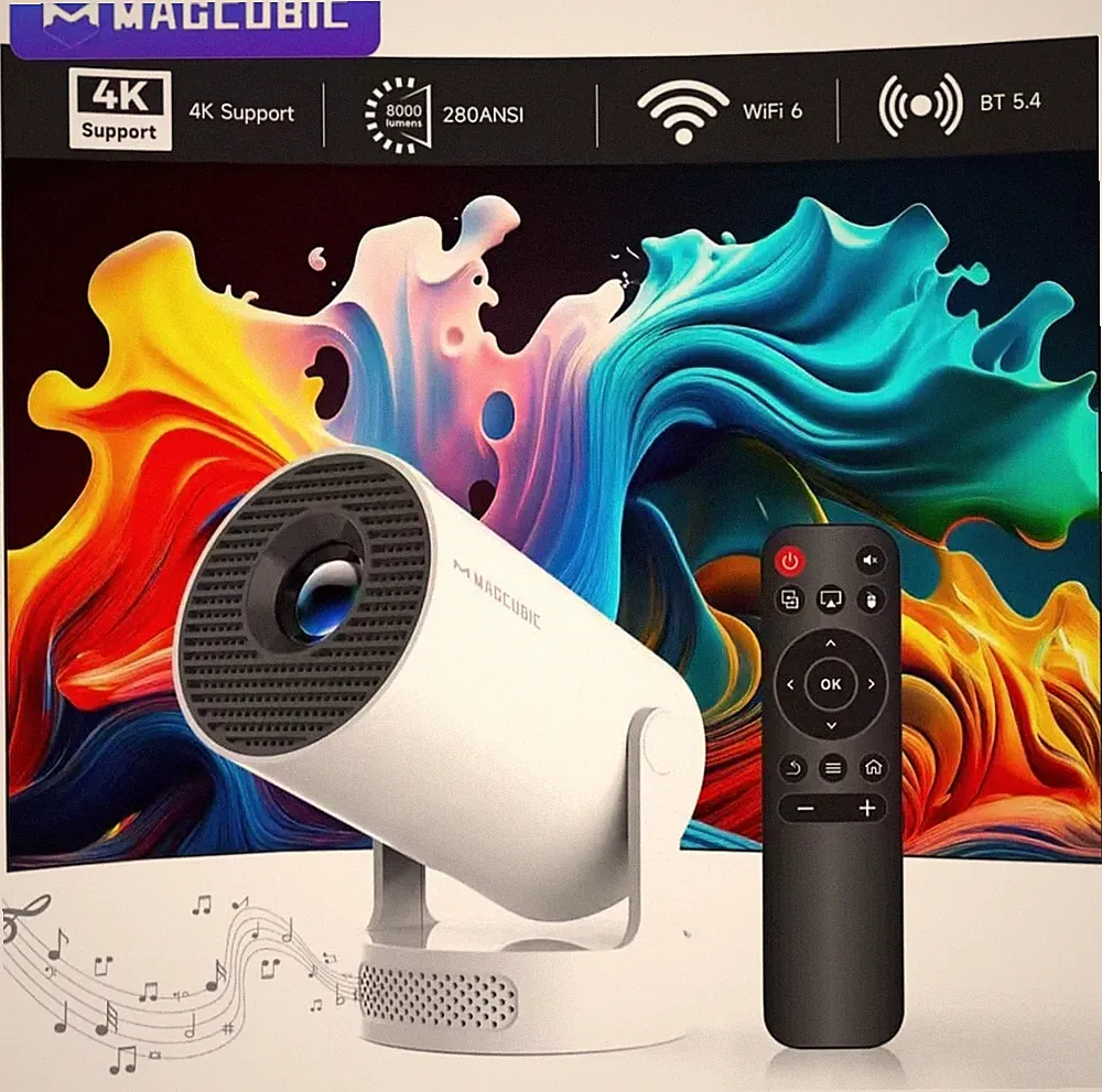 Magcubic 4K HY300 Pro + Projektor integrierter 5W Lautsprecher 1280*720P Android 11