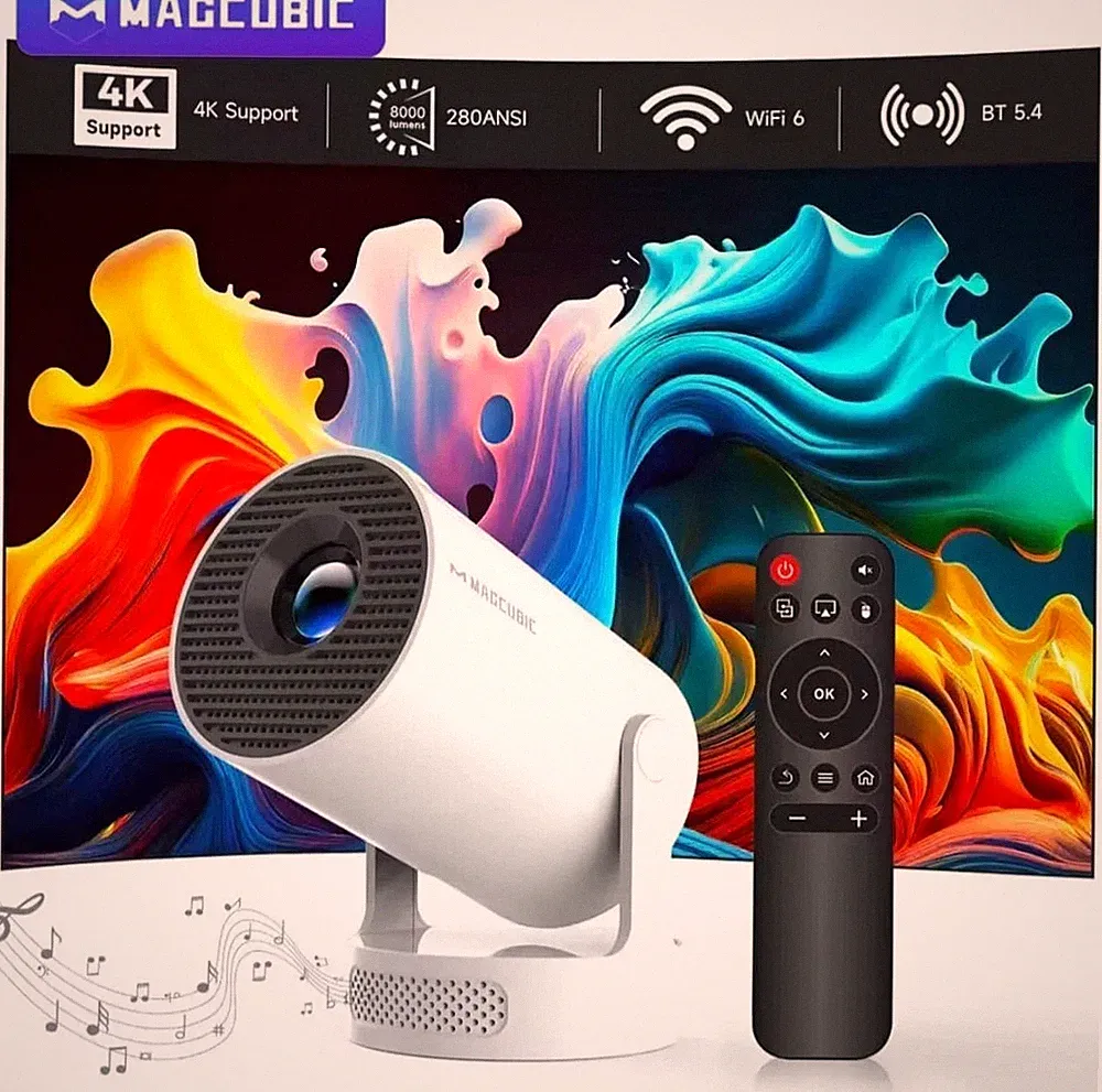 Magcubic 4K HY300 Pro + Projektor integrierter 5W Lautsprecher 1280*720P Android 11 - NEU