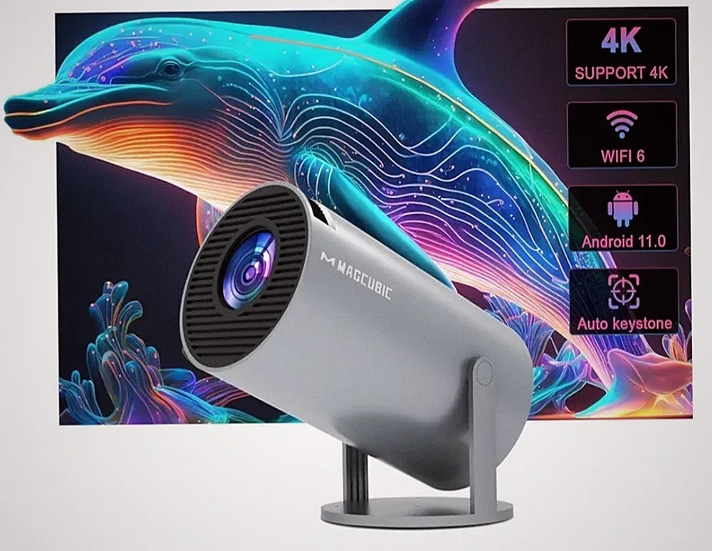 Magcubic Beamer 4K Android HY300 11 Dual 200 ANSI Wifi6 1080P H713