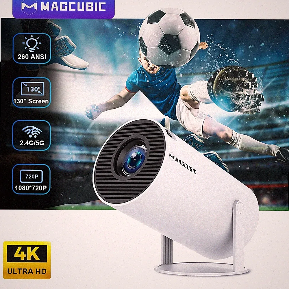 Magcubic Beamer HY300 Pro 4K Android 11 Dual Wifi6 260ANSI Allwinner H713 BT5