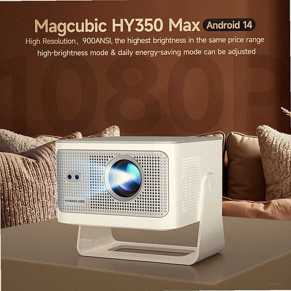 Magcubic HY350 Max Beamer 8K 1080P Native Auto Focus WiFi6 Android 14 900ANSI