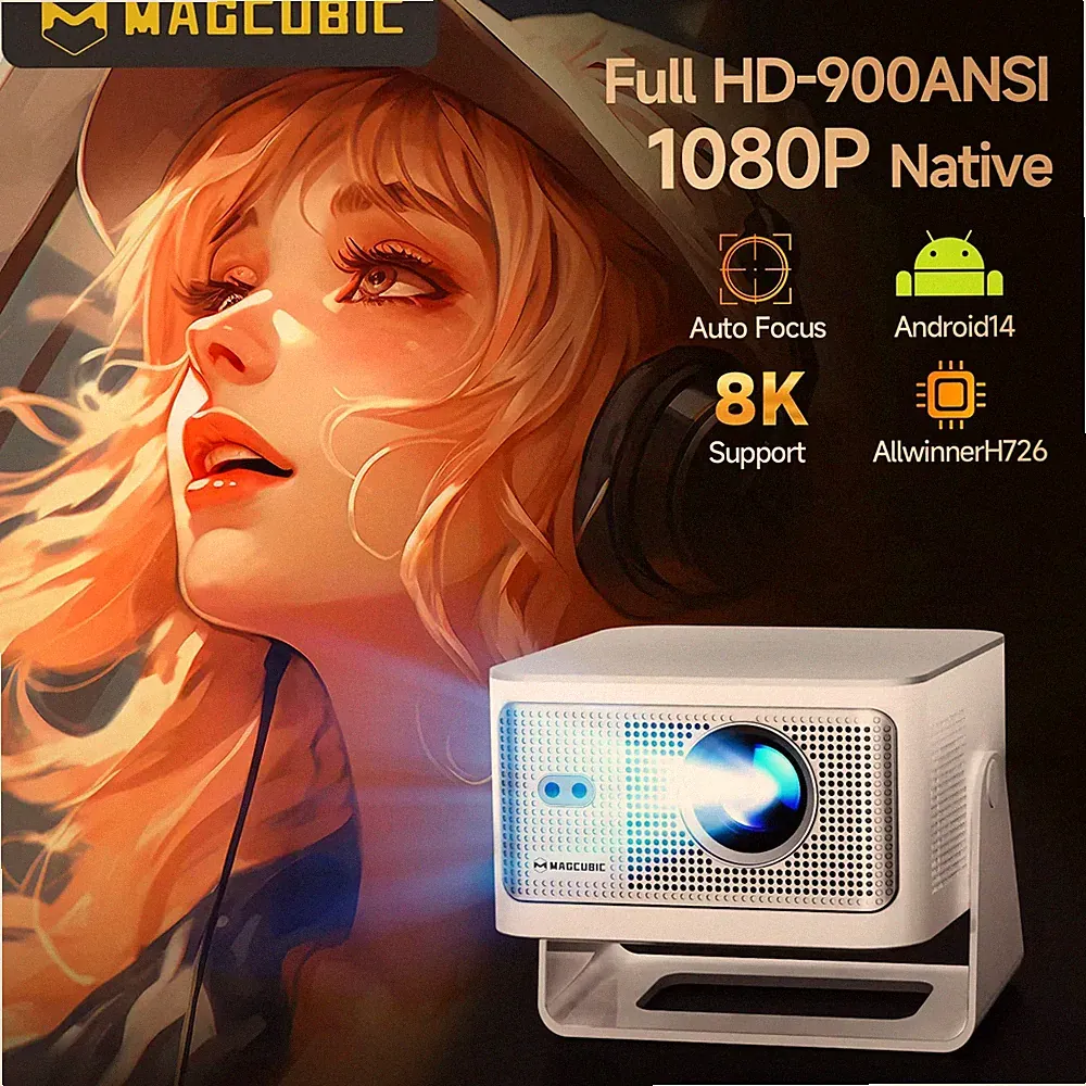 Magcubic HY350Max Beamer Autofokus 4K Android WiFi6 Heimkino
