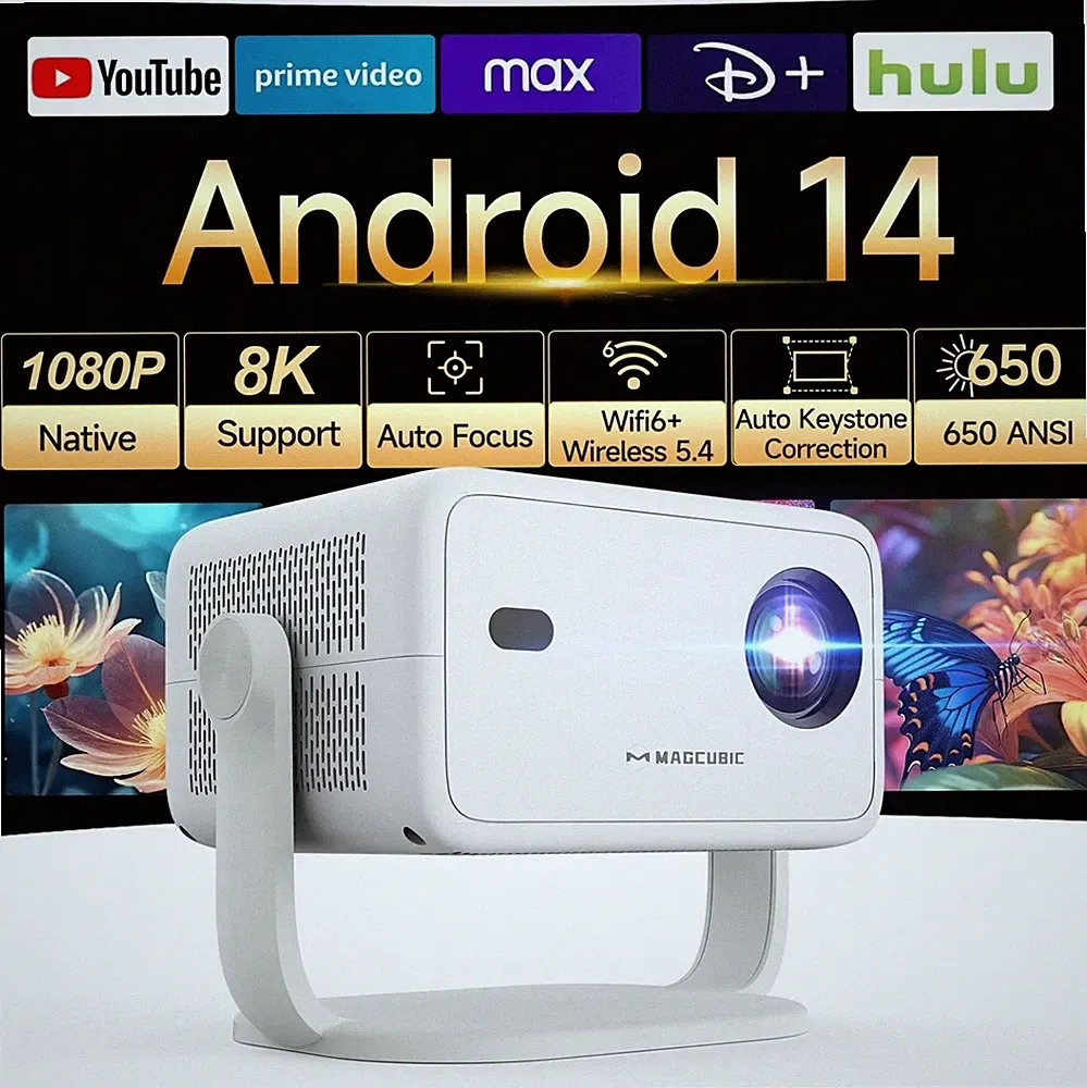 Magcubic L018 4K Projektor: Native 1080P 650ANSI Autofokus Android 14 VERSION🔥