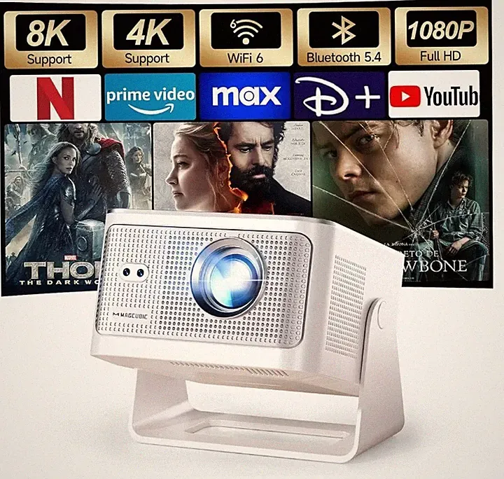 Magcubic Mini Beamer 4K & 8K 1080P Unterstützt,Projektor,Heimkino, HY350MAX,NEU!
