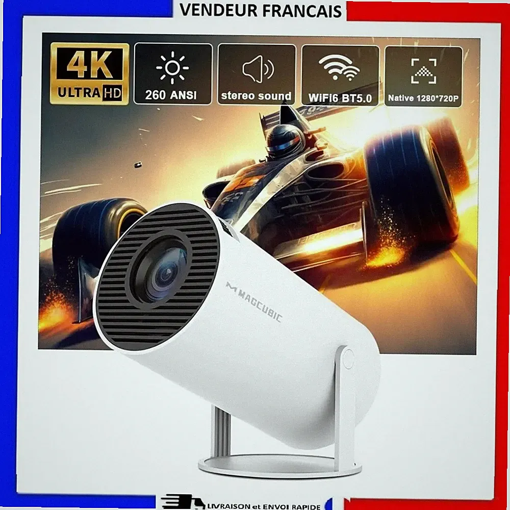 Magcubic Projektor HY300 PRO Heimkino Erlebnis 4K Outdoor Android 5G