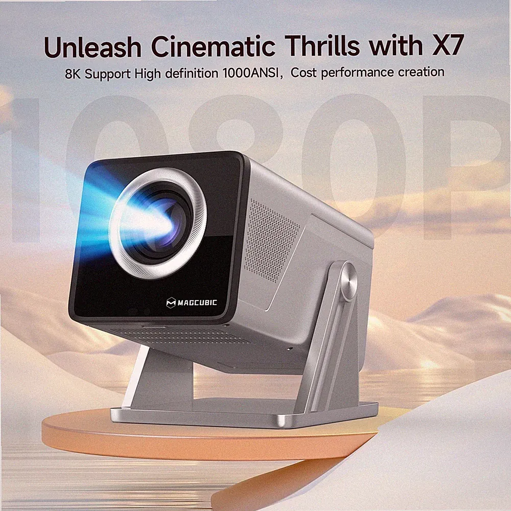 Magcubic X7 Beamer 1000ANSI 8K Android 14 WiFi6 BT5.4